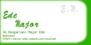 ede major business card